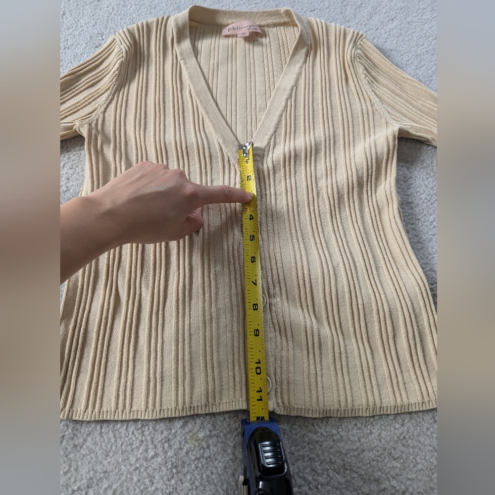 Philosophy Ribbed Button Up Cardigan - Picture 9 of 12